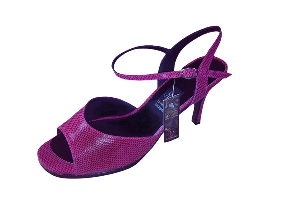 Fuchsia Slingback Ankle Strap Open Toe Heels Pumps ladies Shoes tango Shoes salsa Shoes La Vikinga Shoes Etsy