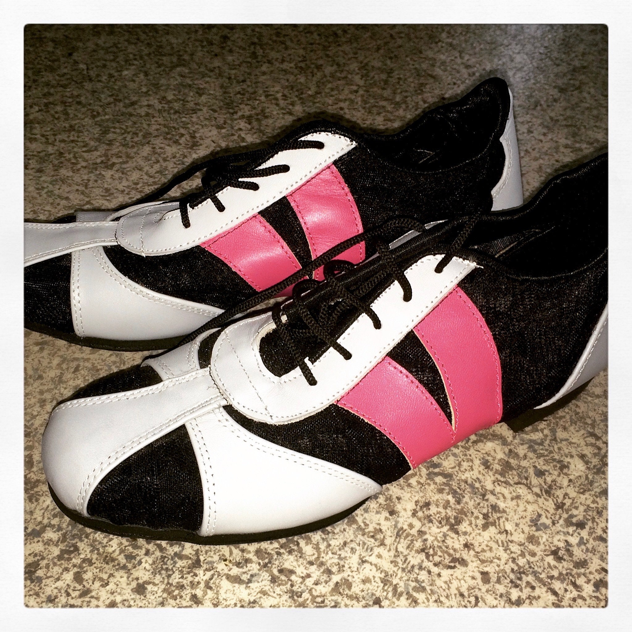 Gray & Black Leather Dance Sneakers / Leather Practice Shoes / Etsy UK