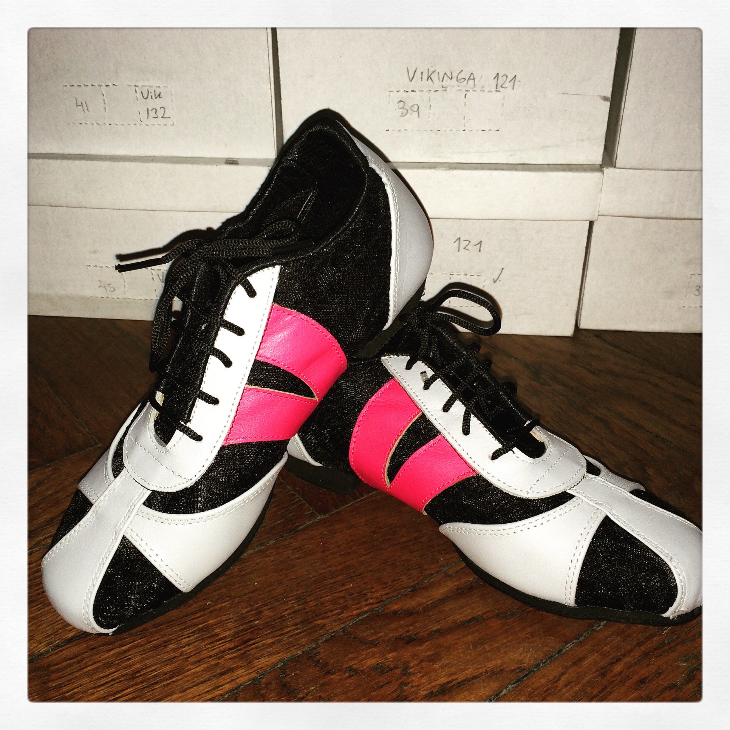 Gray & Black Leather Dance Sneakers / Leather Practice Shoes / Etsy UK