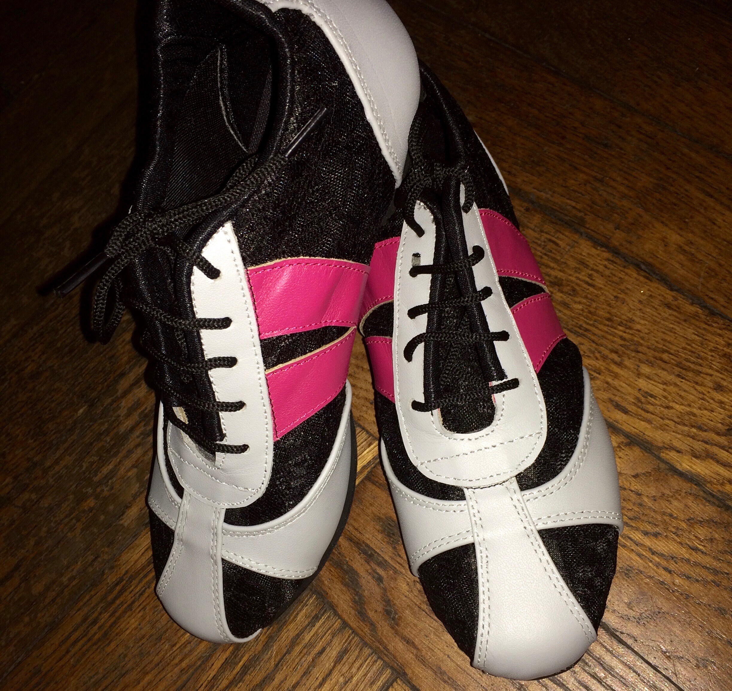 Gray & Black Leather Dance Sneakers / Leather Practice Shoes / Etsy UK