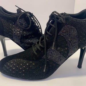 High Heel Sneakers Dance Tango Suede Leather Sole image 3