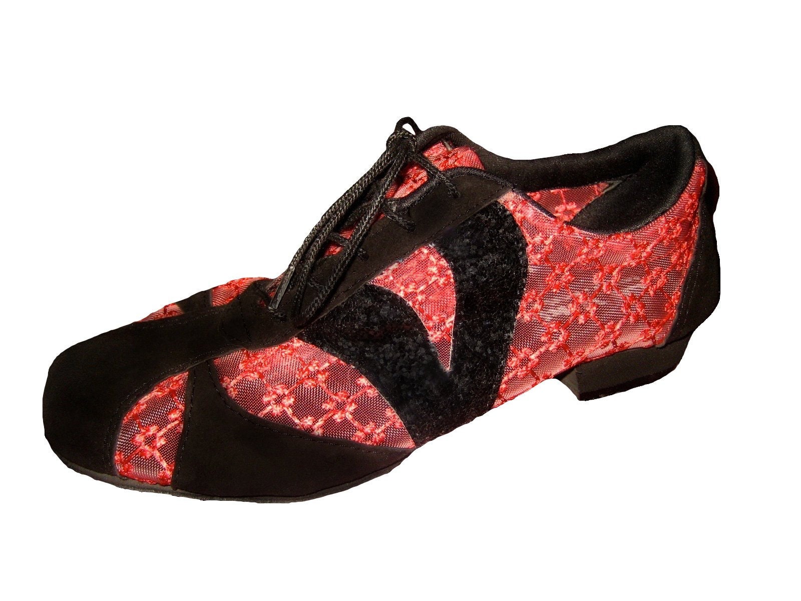 red dance sneakers