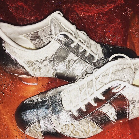 silver dance sneakers