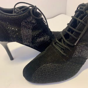 High Heel Sneakers Dance Tango Suede Leather Sole image 10
