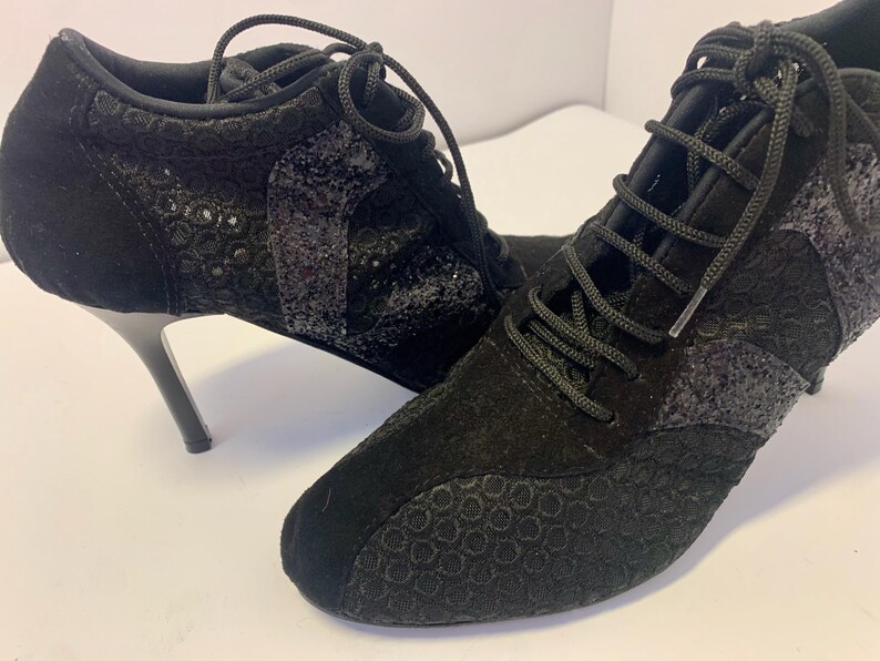 High Heel Sneakers Dance Tango Suede Leather Sole image 10