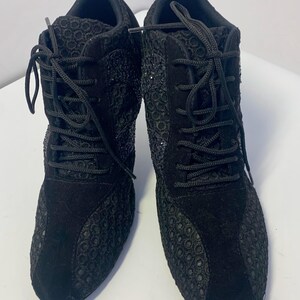 High Heel Sneakers Dance Tango Suede Leather Sole image 2