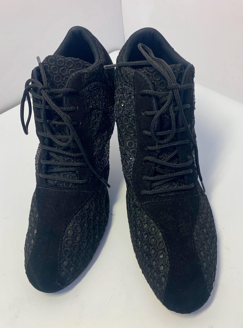 High Heel Sneakers Dance Tango Suede Leather Sole image 2