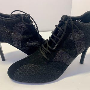 High Heel Sneakers Dance Tango Suede Leather Sole image 4