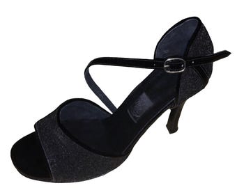 High Heels Dance Tango Strass & Leather Size 41