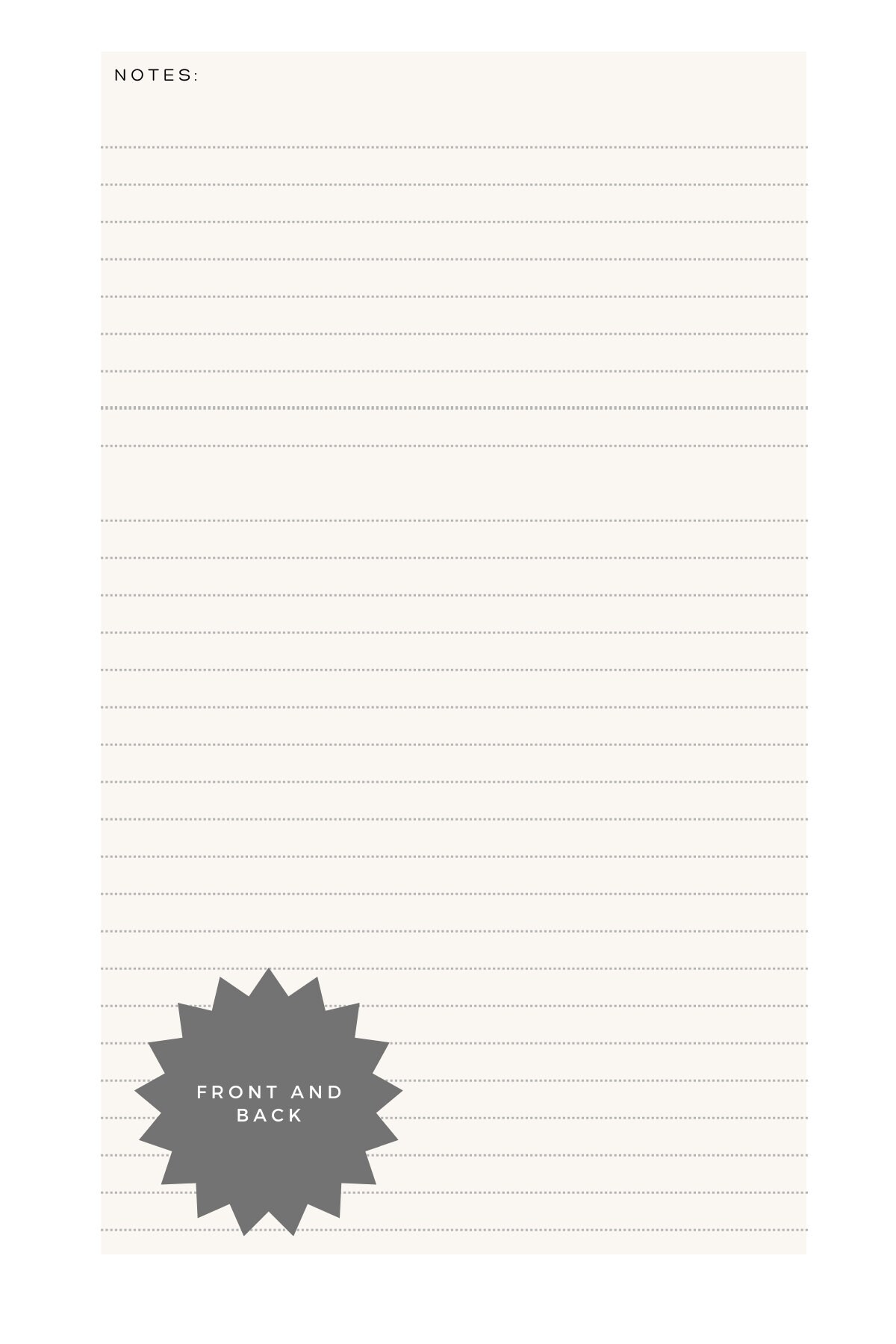 Printable 8.5 X 11 Recipe Page With Minimalist Design, Fillable Recipe ...