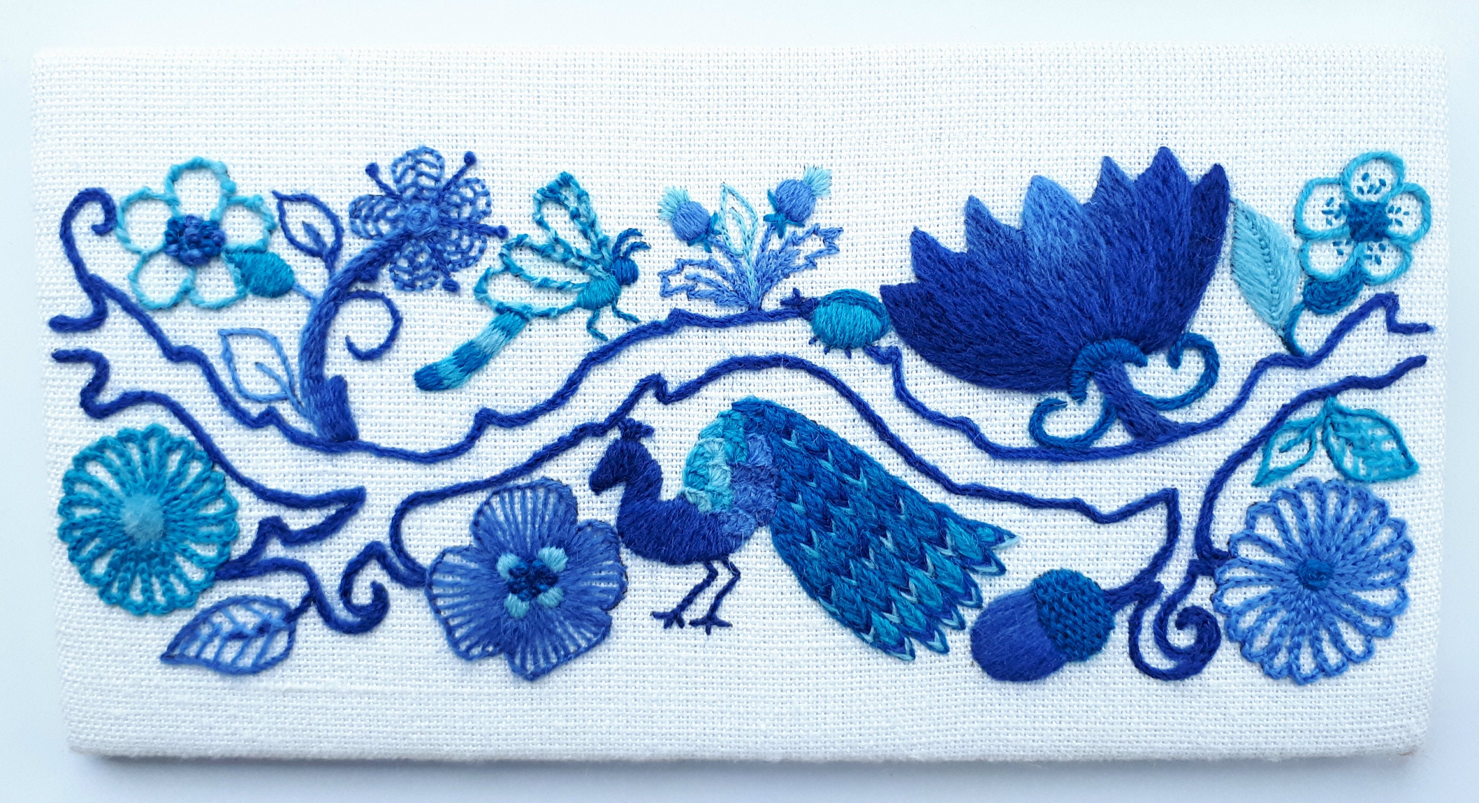 'peony' Jacobean Crewel Work Embroidery Kit Crewel