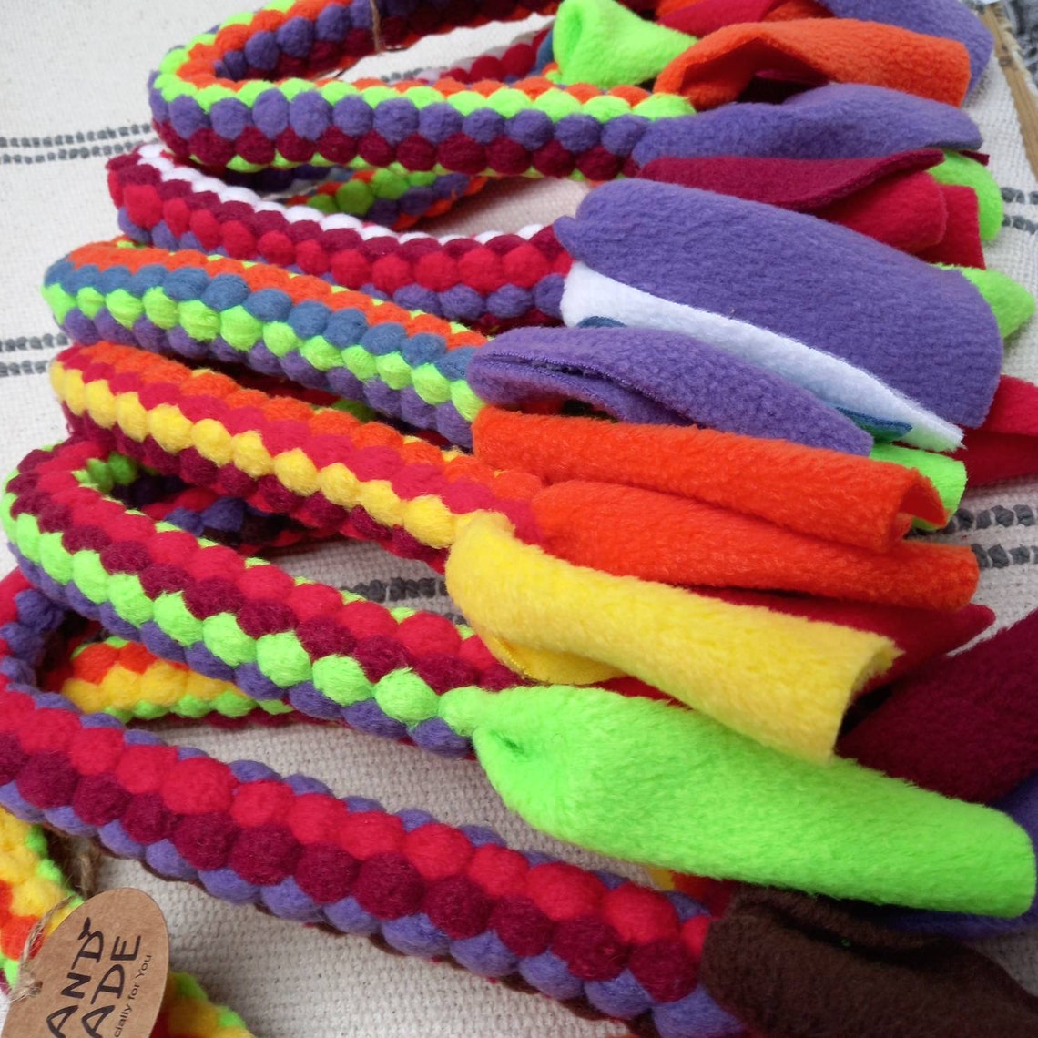 Dog Tug Toys strong Fleece Tugs Dog Toys Etsy UK