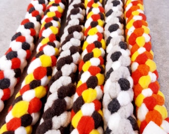 Autumn Coloured Dog Tug/Dog Toys - Round