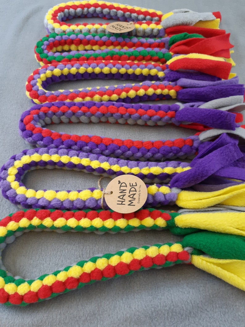 Dog Tug Toys strong Fleece Tugs Dog Toys Etsy UK