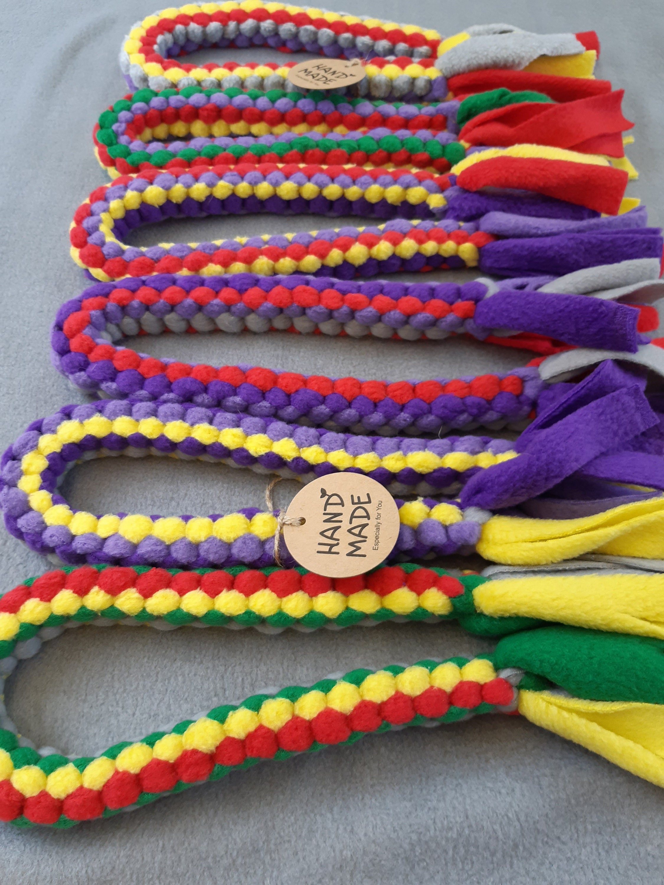 Dog Tug Toys strong Fleece Tugs Dog Toys Etsy UK