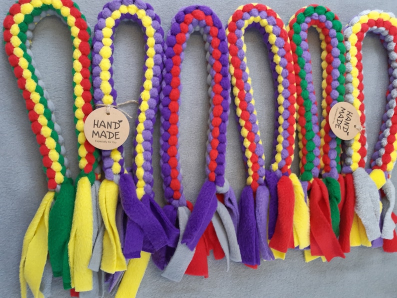 Dog Tug Toys strong Fleece Tugs Dog Toys Etsy UK
