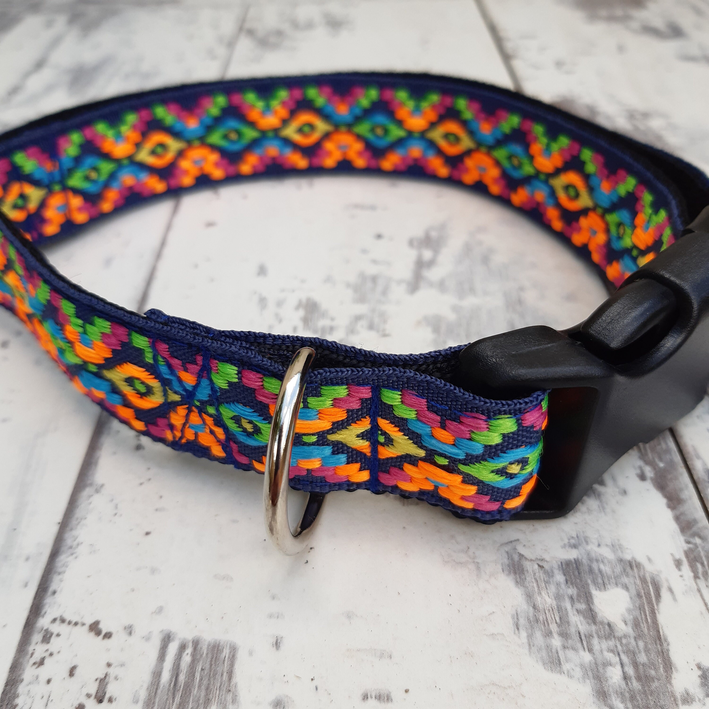 Dog Collar / Jacquard Ribbon Dog Collar Etsy