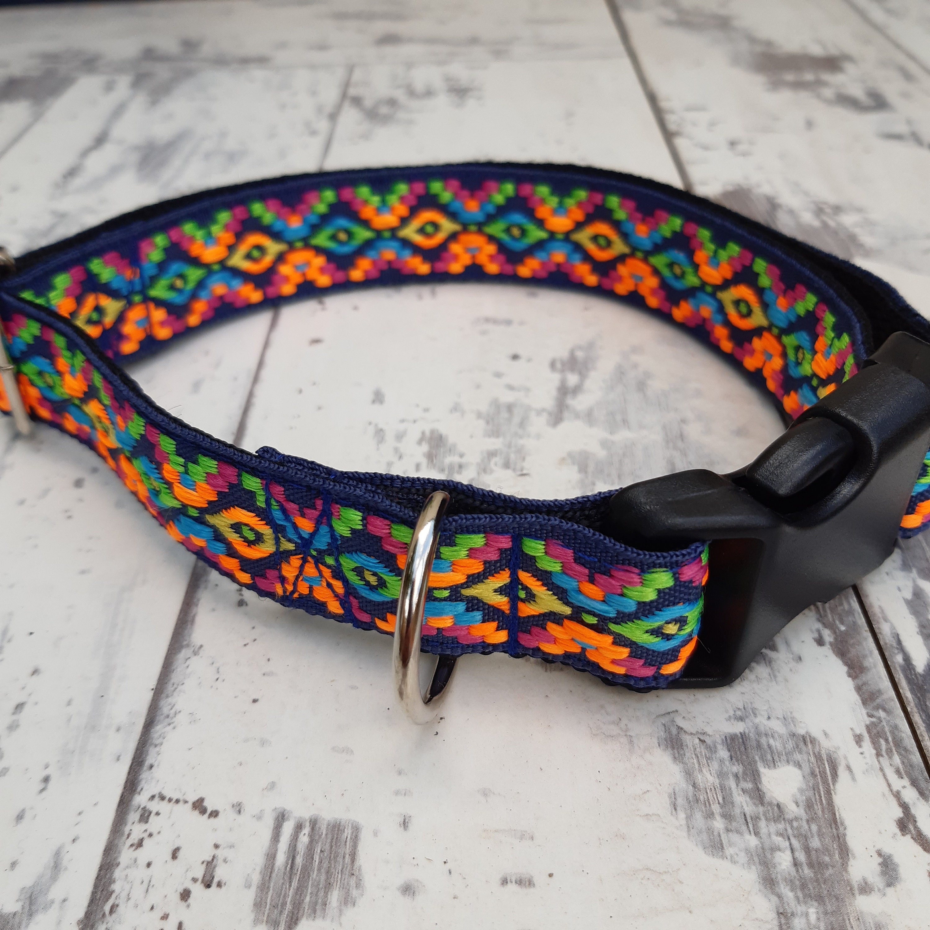 Dog Collar / Jacquard Ribbon Dog Collar Etsy