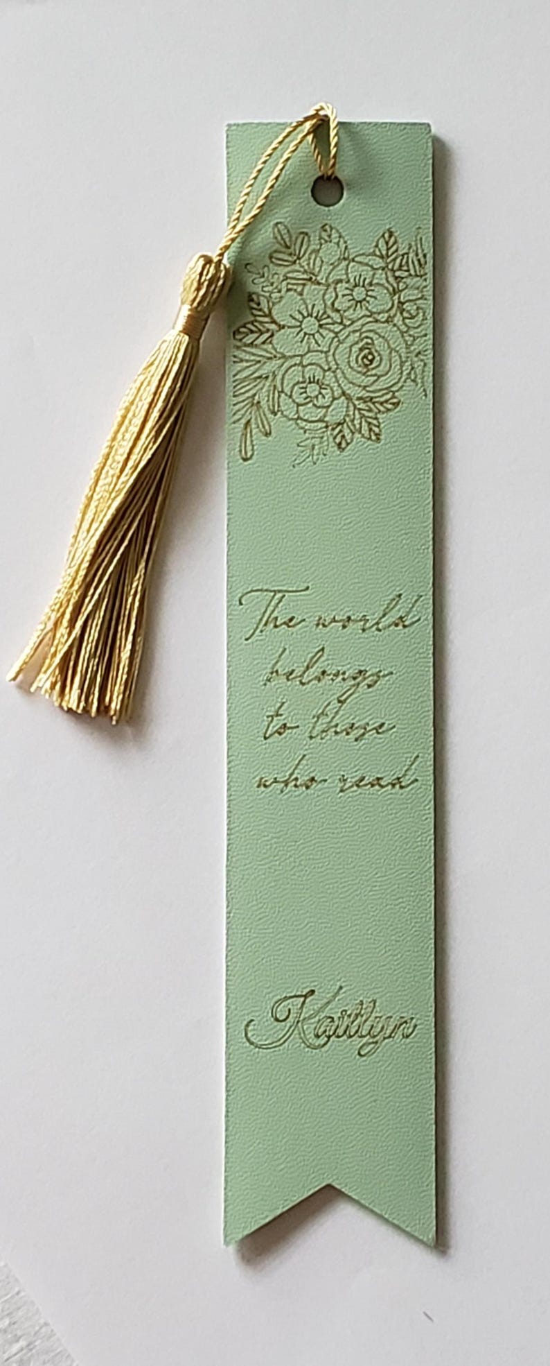 Personalized Leather Bookmark Laser Engraved - Etsy