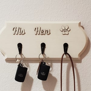 Key Holder wall hanging, His Hers & Pet