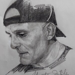 Frederico -  Custom Pencil Portrait drawing - 100% handmade