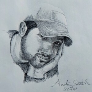 Nicolás -  Custom Pencil Portrait drawing - 100% handmade