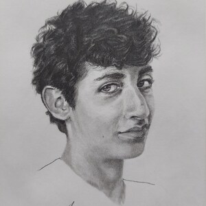 Alejandro -  Custom Pencil Portrait drawing - 100% handmade
