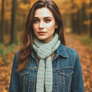 Easy Crochet Scarf Instructions in French PDF Instant Download Beginner PDF Pattern Step by Step Crochet Pattern