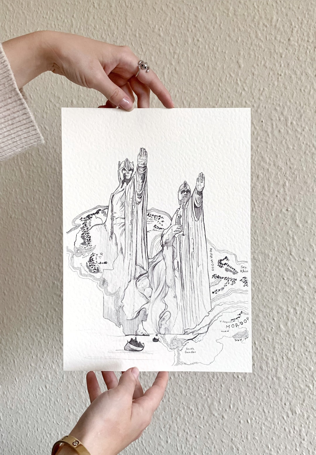 Lord of the Rings Inspired Art Print: Fantasy Wall Decor - Etsy