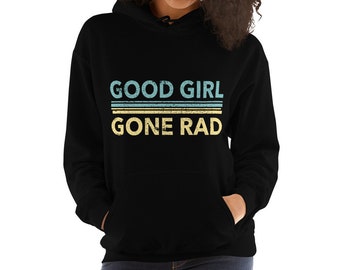 Good Girl Gone Rad Flower Power Rad Retro Graphic Hoodie