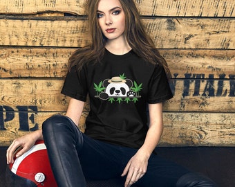 Lustiges 420 Weed Panda Stoner Unkraut Cannabis Marihuana T-Shirt