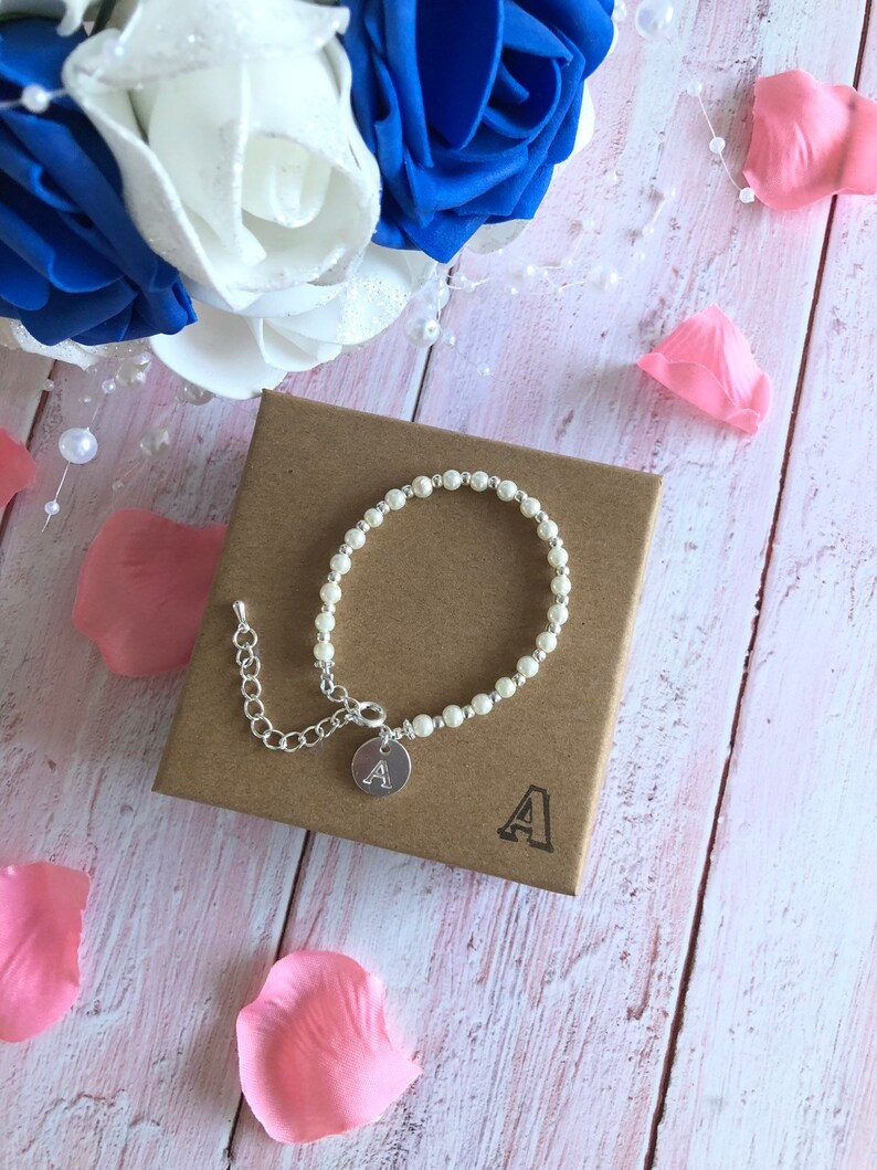 Flower Girl Gift Pearl Bracelet Flower Girl Bracelet Etsy
