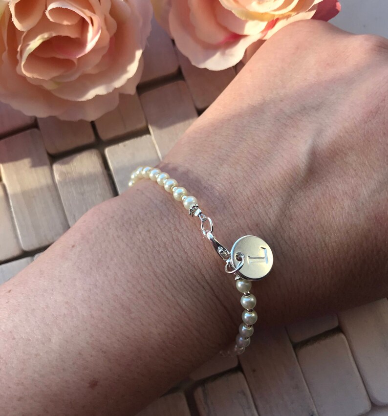Flower Girl Gift Pearl Bracelet Flower Girl Bracelet Etsy