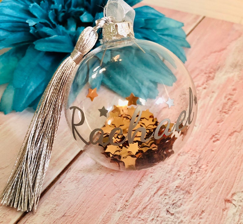 Personalised Bauble Christmas Tree Bauble Rose Gold Bauble Etsy UK
