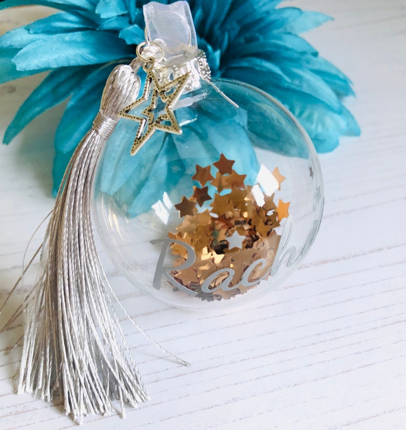 Personalised bauble christmas tree bauble rose gold bauble Etsy