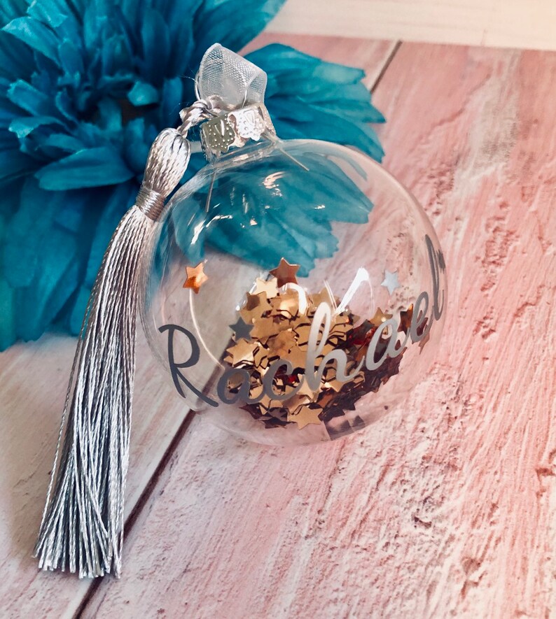 Personalised bauble christmas tree bauble rose gold bauble Etsy