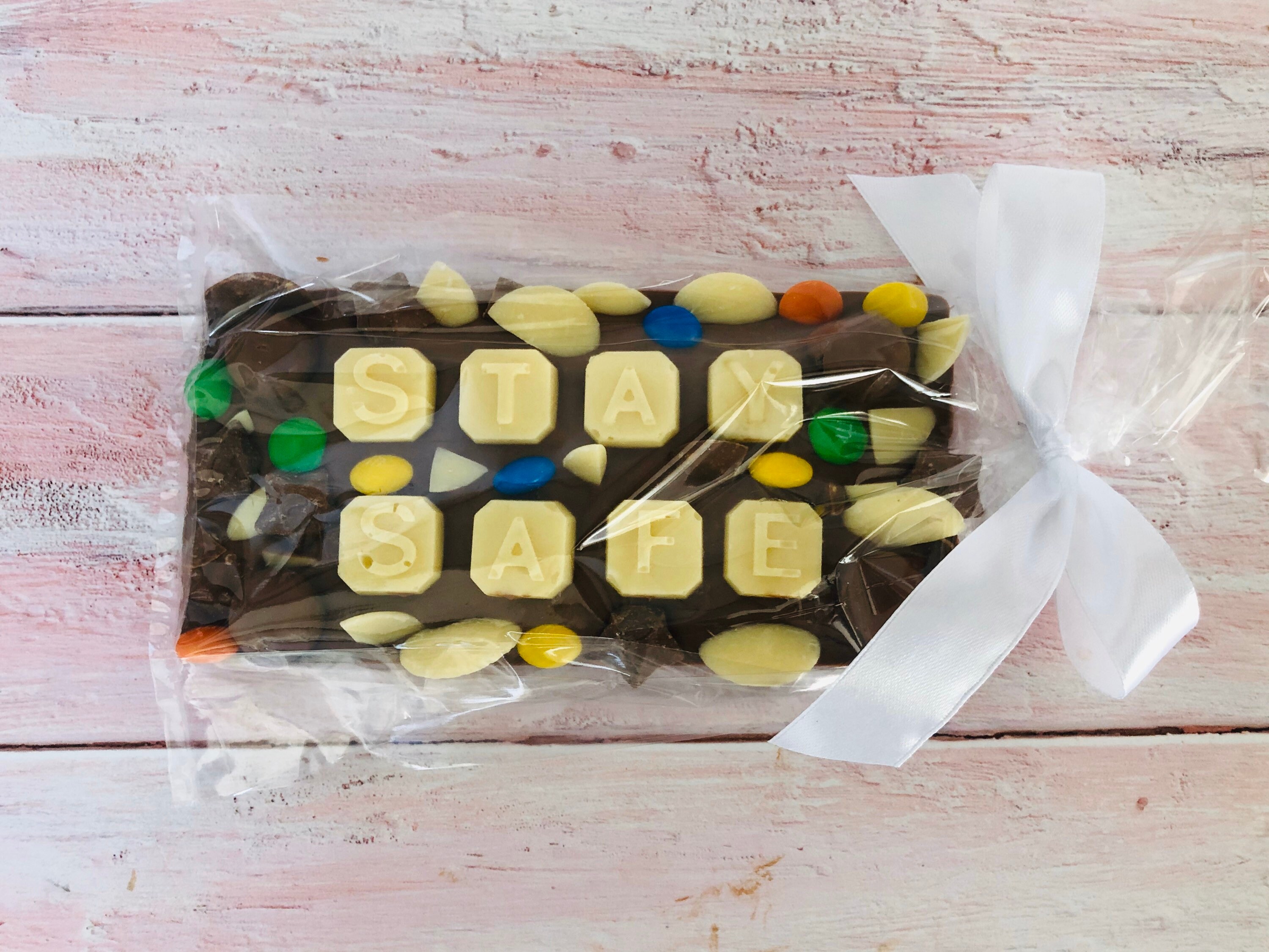 STAY SAFE chocolate donation to charity Belgian chocolate Etsy