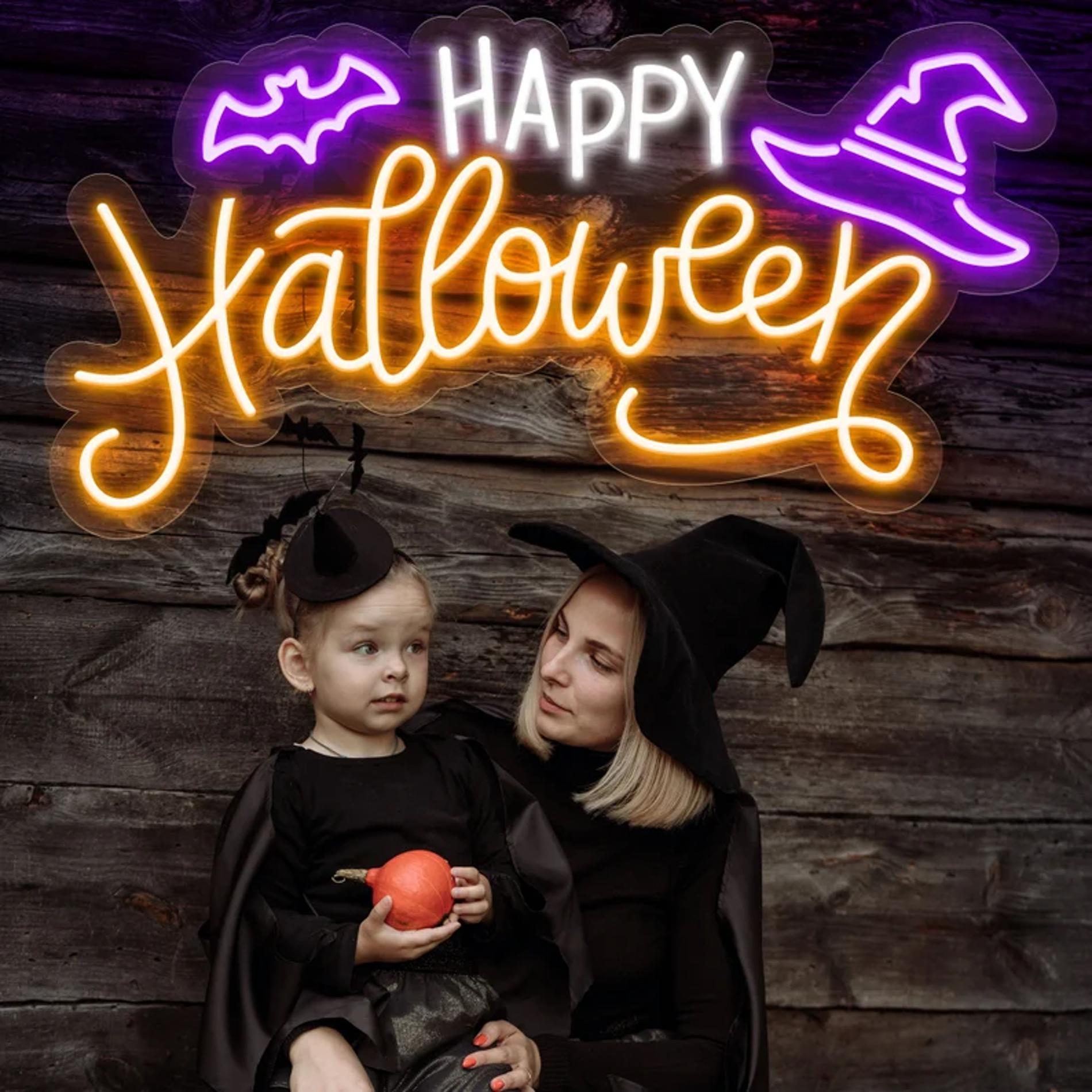 Happy Halloween Neon Sign, Halloween Decor, Halloween Neon Sign, Custom Neon Sign, Halloween Party, Wall Decor, Wall Art, Personalized Gifts