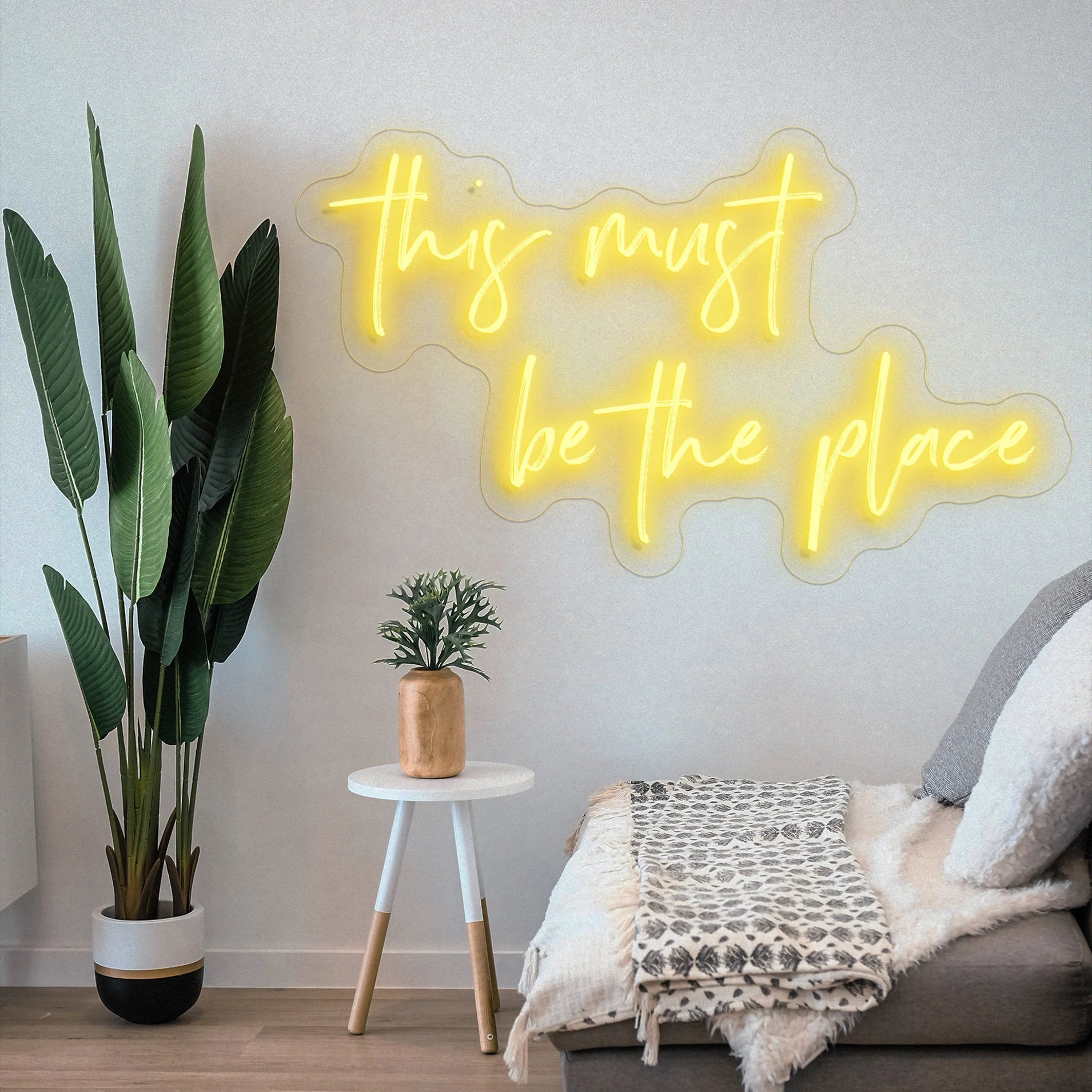 This Must Be The Place Neon Sign, Led Neon Sign, Neon Bar Sign, Custom Wedding Neon Sign, Wedding Decor, Neon Sign, Wall Backdrop, Room Decor