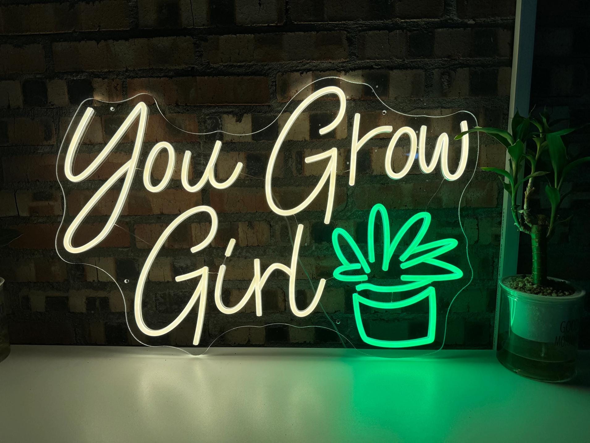 You Grow Girl Neon Sign, Led Neon Sign, Neon Bar Sign, Custom Wedding Neon Sign, Wedding Decor, Neon Sign, Wall Backdrop, Room Decor, Home Decor