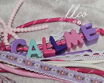 Handmade CALL ME ghost keychain