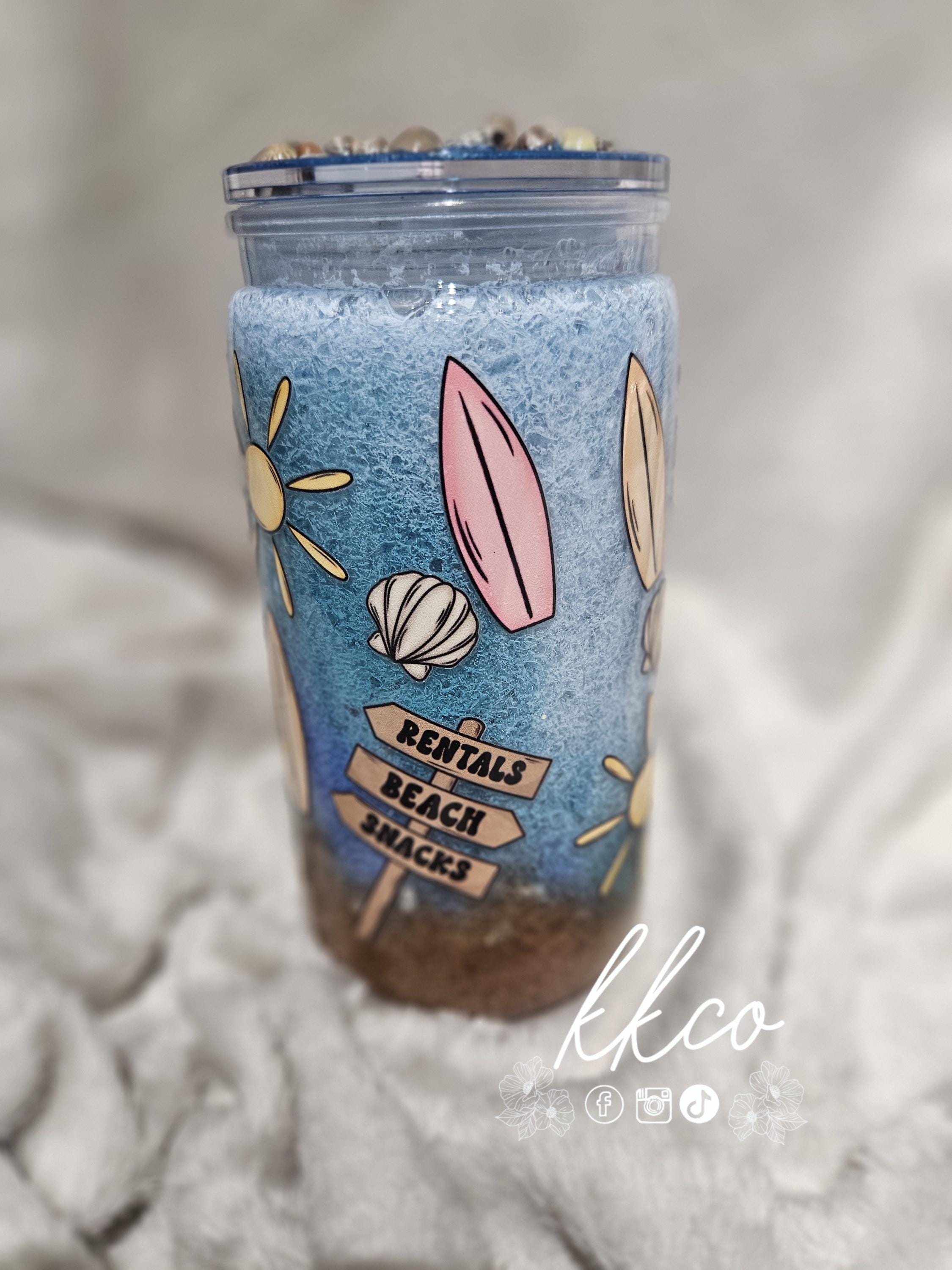 Shell Slushie Sign 16 Oz Beach Bum Slushie Snow Globe Tumbler With Shell Topper - Etsy