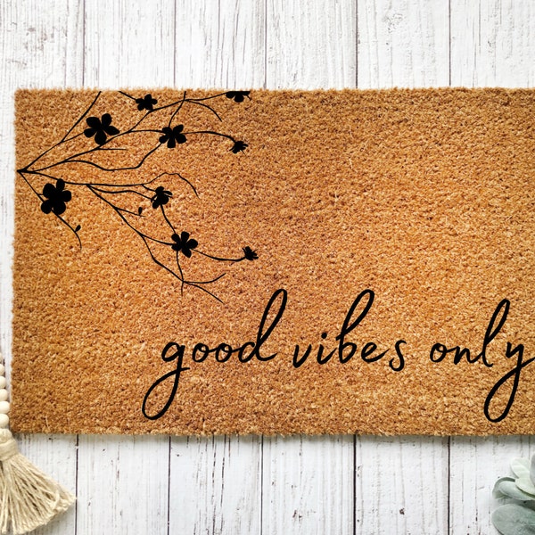 Good Vibes Only Door Mat Etsy