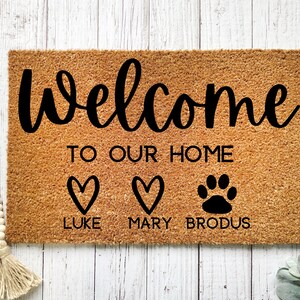 Animal lover gift | Custom Doormat | Welcome Mat | Doormat funny | Doormat cute |  | Personalized Doormat | Door mat outdoor | Gift for her
