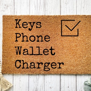 Checklist Welcome Mat | Doormat | Funny Door mat | Housewarming gift | Wedding gift