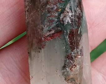 16g Small Beautuful Four Seasons Garden Ghost Phantom Lodolite Scenic Inclusion Quartz Crystal Tower