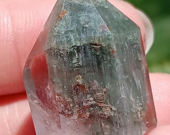 Natural Garden Ghost Quartz Crystal Tower Obelisk (8g, 1")