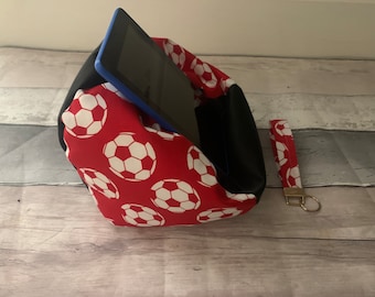 Various Football iPad Pro iPad Stand Nintendo Support Pillow Kindle Device E-Reader Tablet Cushion Key Fob Iphone Holder Phone/Glasses Pouch