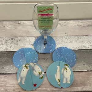 Christmas Fabrics Wine Coasters Wine Cozies Brandy Champagne Gin Glass Coaster Wine Glass Slippers Wine Coaster Pocket Wine Stemware Gift