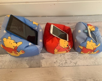 Pooh Bear & Pals iPad Pro iPad Stand Beanbag Support Pillow Kindle Device E-Reader Tablet Cushion Key Fob Iphone Holder Phone/Glasses Pouch